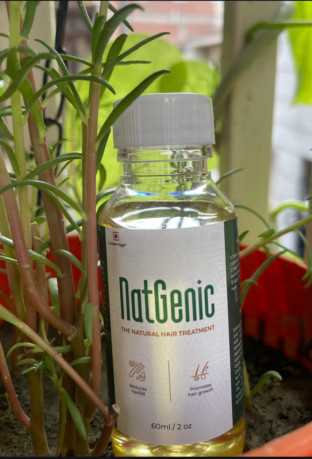 Natgenic hair oil bottle